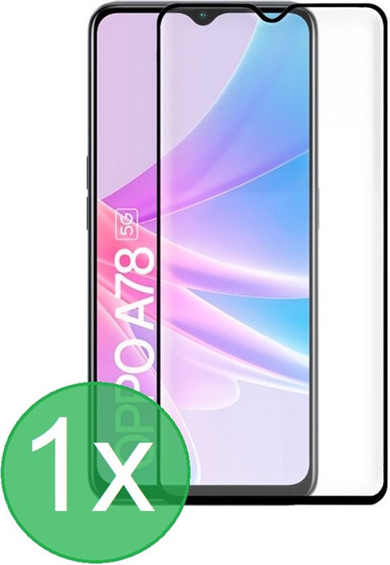 Oppo A78 5G Screenprotector Gehard 9H Screenprotector Full Cover – 1-Pack-Ilumina Benelux