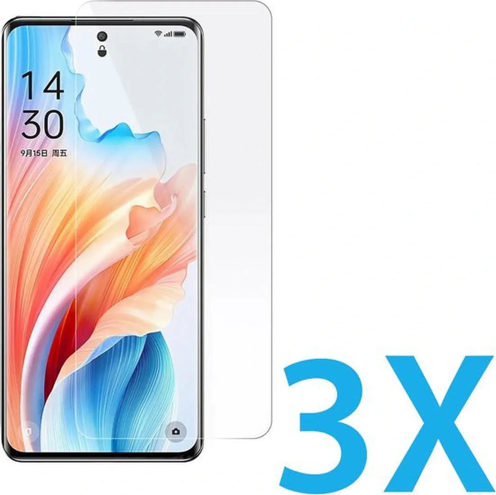 Oppo A79 5G / A98 5G Screenprotector Gehard 9H – Anti-kras – 3-Pack-Ilumina Benelux
