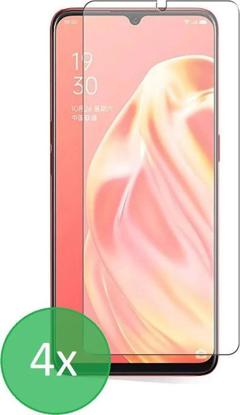 Oppo A91 Screenprotector Gehard 9H – Anti-kras – 4-Pack-Ilumina Benelux