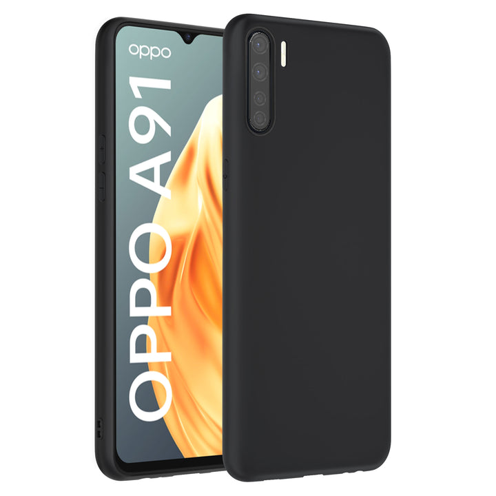 Oppo A91 TPU Backcover - Zwart-Hoesjes-Ilumina Benelux