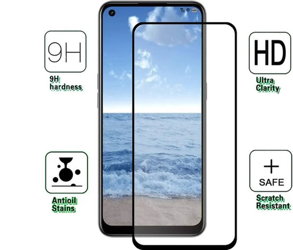 Oppo A94 5G Screenprotector Full Cover Screenprotector Gehard 9H – 2-Pack-Ilumina Benelux
