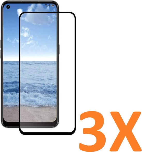 Oppo A94 5G Screenprotector Full Cover Screenprotector Gehard 9H – 3-Pack-Ilumina Benelux