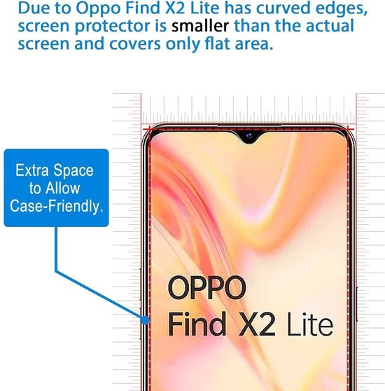 Oppo Find X2 Lite Screenprotector Gehard 9H – Anti-kras – 2-Pack-Ilumina Benelux