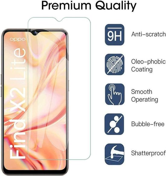 Oppo Find X2 Lite Screenprotector Gehard 9H – Anti-kras – 3-Pack-Ilumina Benelux