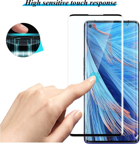Oppo Find X2 Screenprotector Full Cover Screenprotector Gehard 9H – 3-Pack-Ilumina Benelux