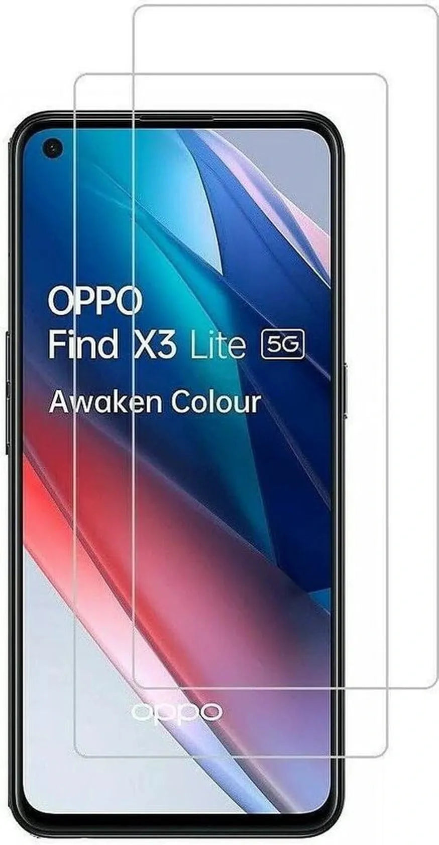 Oppo Find X3 Lite Screenprotector Gehard 9H – Anti-kras – 2-Pack-Ilumina Benelux