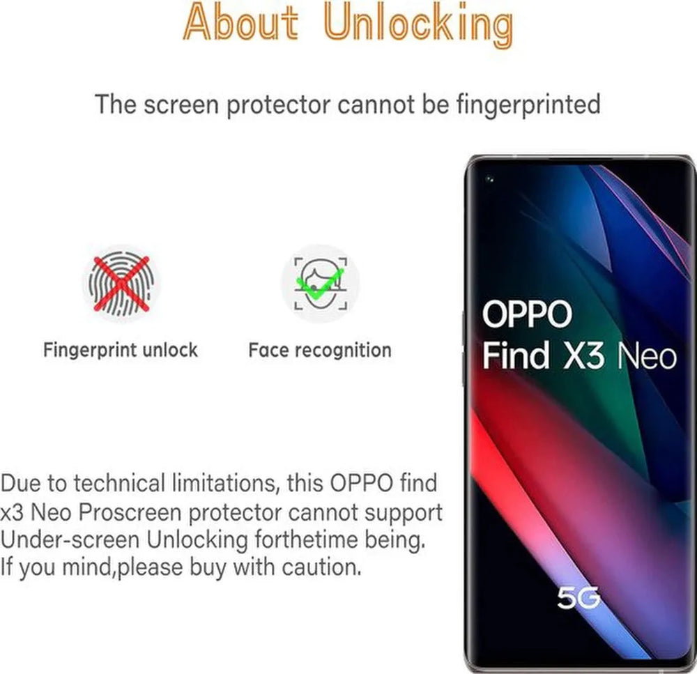 Oppo Find X3 Neo Screenprotector Full Cover Screenprotector Gehard 9H – 2-Pack-Ilumina Benelux
