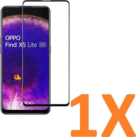 Oppo Find X5 Lite Screenprotector Full Cover Screenprotector Gehard 9H – 1-Pack-Ilumina Benelux