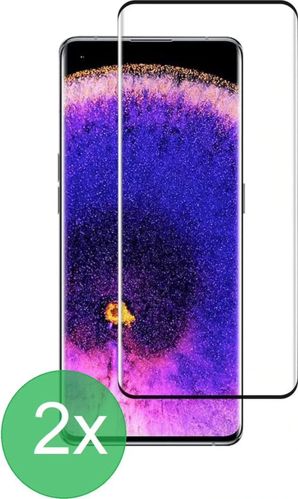 Oppo Find X5 Pro Screenprotector Full Cover Screenprotector Gehard 9H – 2-Pack-Ilumina Benelux