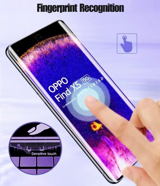 Oppo Find X5 Screenprotector Full Cover Screenprotector Gehard 9H – 2-Pack-Ilumina Benelux