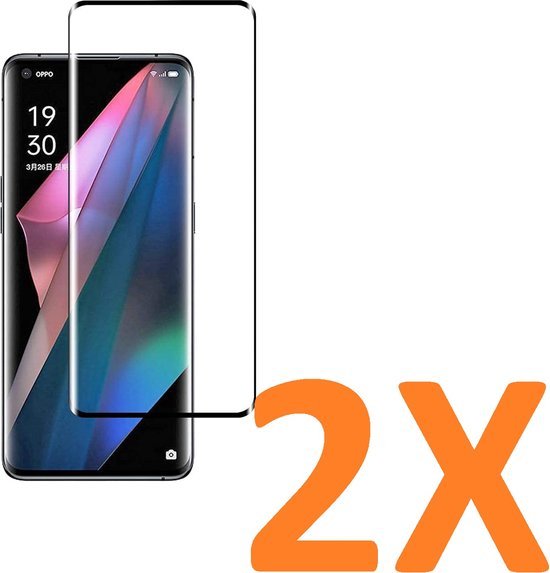 Oppo Find X5 Screenprotector Full Cover Screenprotector Gehard 9H – 2-Pack-Ilumina Benelux