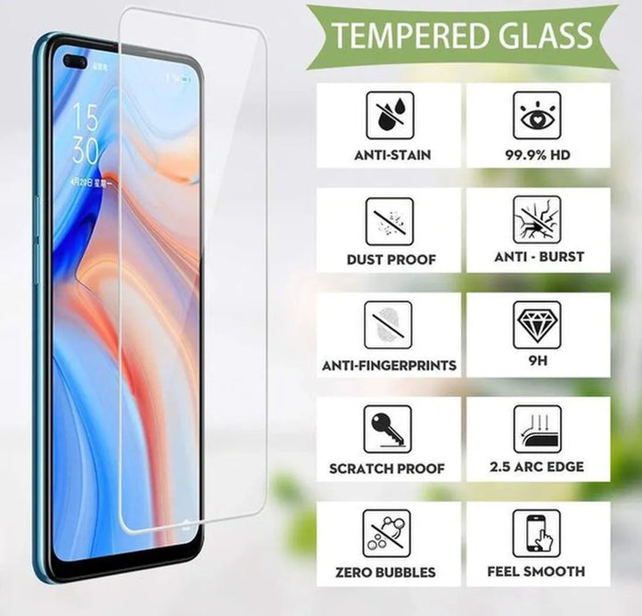 Oppo Reno 4 Screenprotector Gehard 9H – Anti-Kras – 3-Pack-Ilumina Benelux
