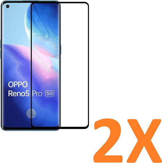 Oppo Reno 5 Pro Screenprotector Full Cover Screenprotector Gehard 9H – 2-Pack-Ilumina Benelux