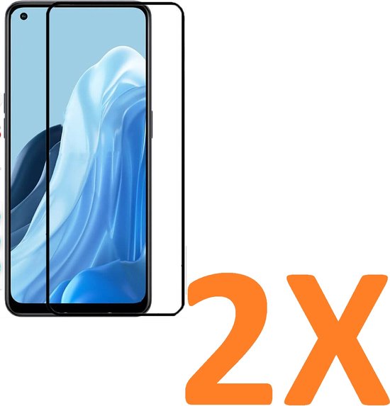 Oppo Reno 8 Lite Screenprotector Full Cover Screenprotector Gehard 9H – 2-Pack-Ilumina Benelux