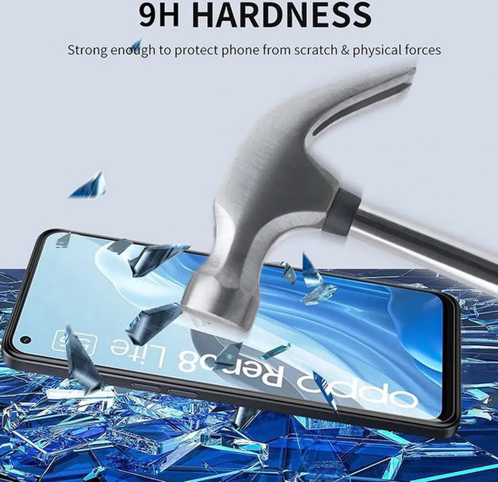Oppo Reno 8 Lite Screenprotector Full Cover Screenprotector Gehard 9H – 3-Pack-Ilumina Benelux