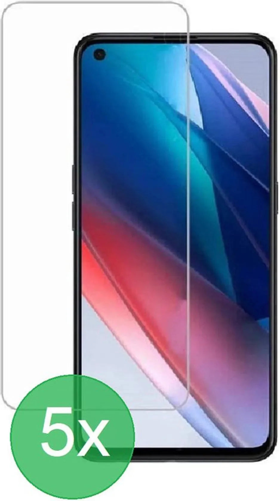 Oppo Reno5 Z / Reno5 5G Screenprotector Gehard 9H – Anti Kras – 5-Pack-Ilumina Benelux