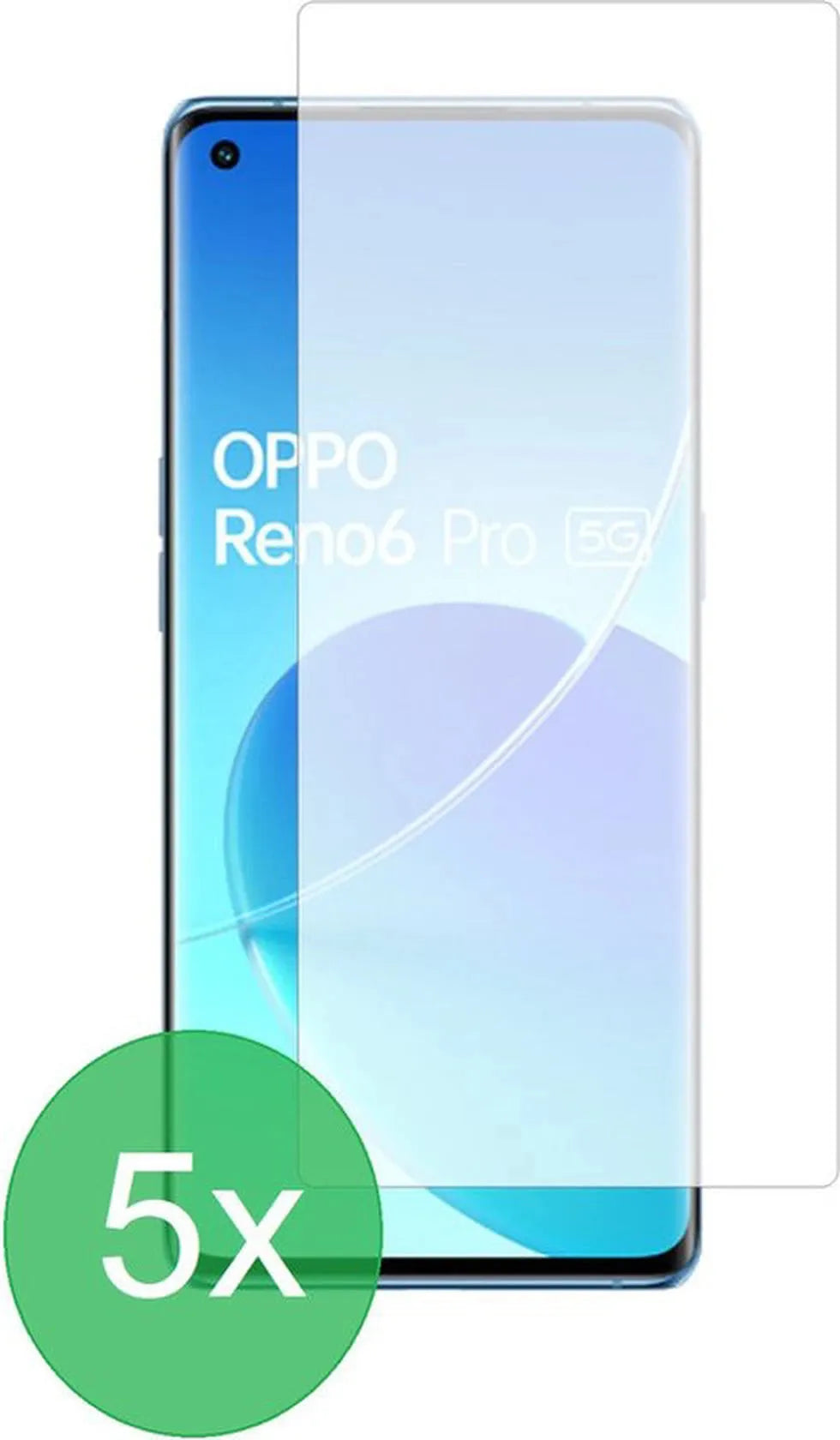 Oppo Reno6 Pro 5G Screenprotector Gehard 9H – Anti-kras – 5-Pack-Ilumina Benelux