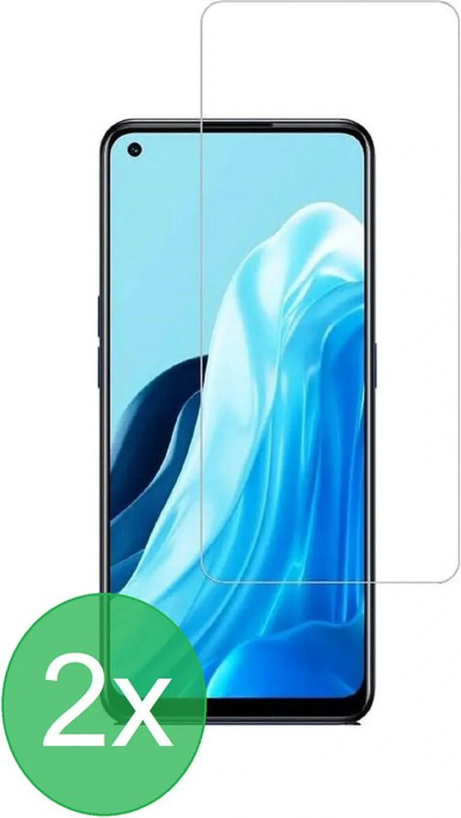 Oppo Reno7 Screenprotector Gehard 9H – Anti-kras – 2-Pack-Ilumina Benelux