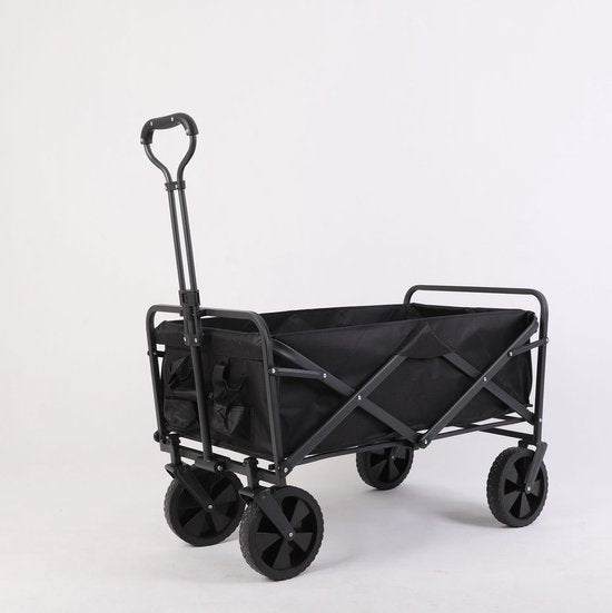 Opvouwbare bolderkar – All Terrain outdoor trolley – 360° voorwielrotatie – Draagbaar – Zwart-Ilumina Benelux