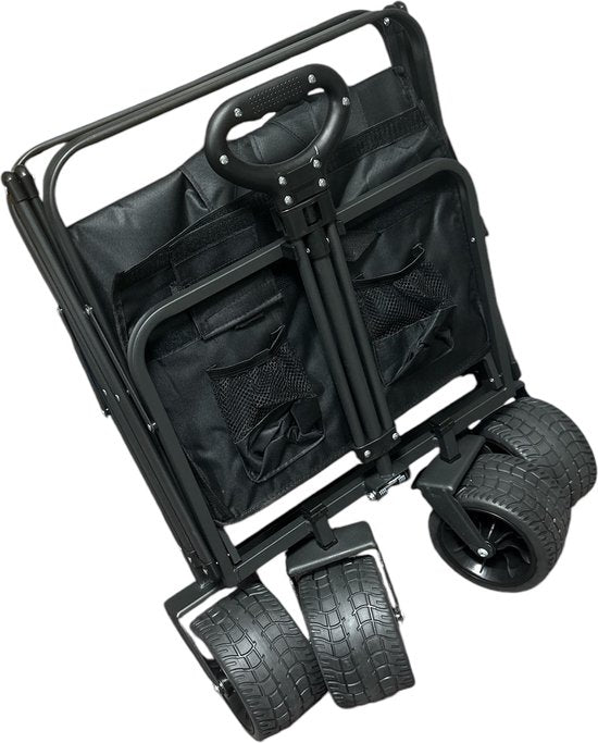 Opvouwbare bolderkar – All Terrain outdoor trolley – 360° voorwielrotatie – Draagbaar – Zwart-Ilumina Benelux