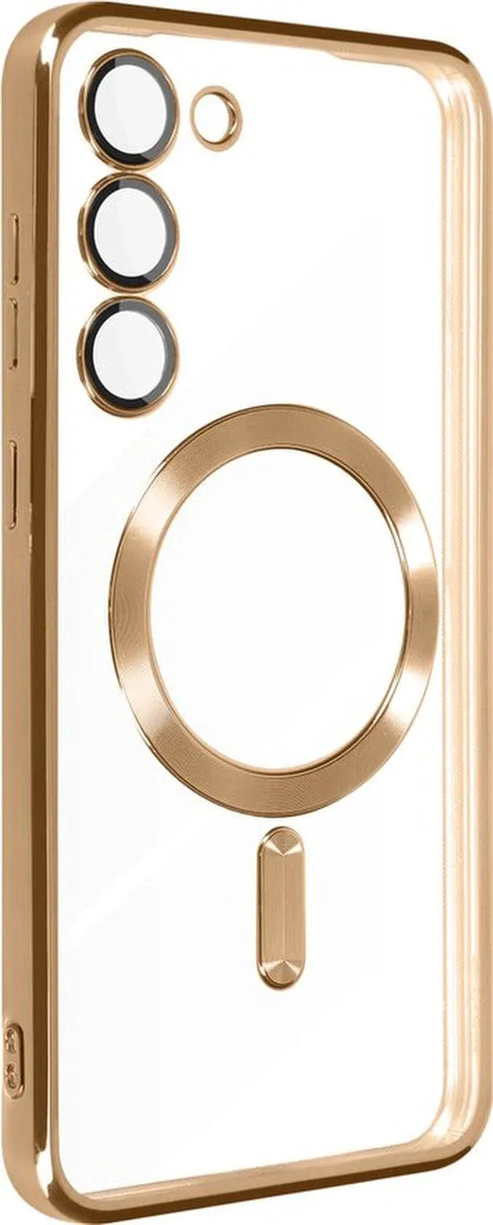 Samsung Galaxy S23 Hoesjes – MagSafe Backcover – Magnetisch – Goud-Ilumina Benelux