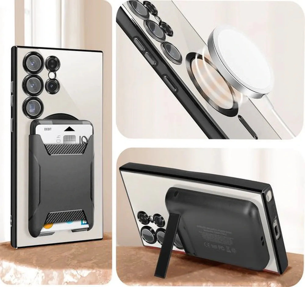 Samsung Galaxy S23 Ultra Hoesjes – MagSafe Backcover – Magnetisch – Schokbestendig – Zwart-Ilumina Benelux