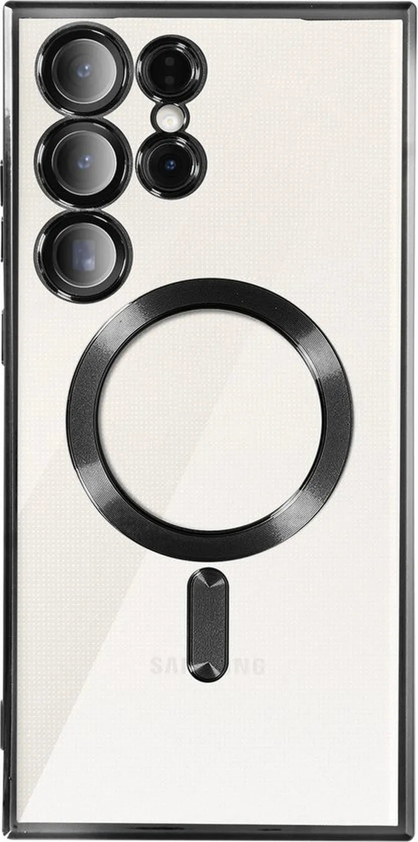 Samsung Galaxy S23 Ultra Hoesjes – MagSafe Backcover – Magnetisch – Schokbestendig – Zwart-Ilumina Benelux