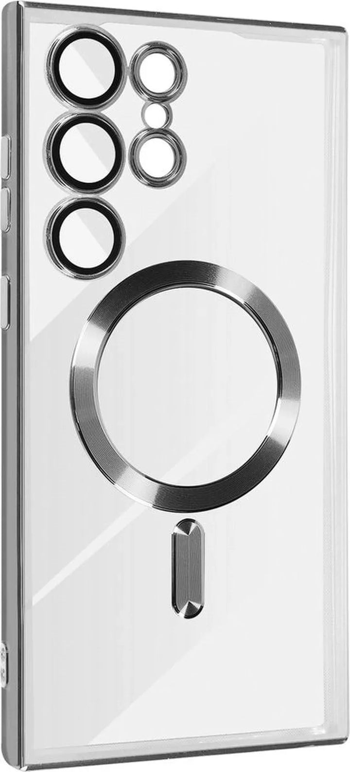 Samsung Galaxy S23 Ultra Hoesjes – MagSafe Backcover – Magnetisch – Zilver-Ilumina Benelux