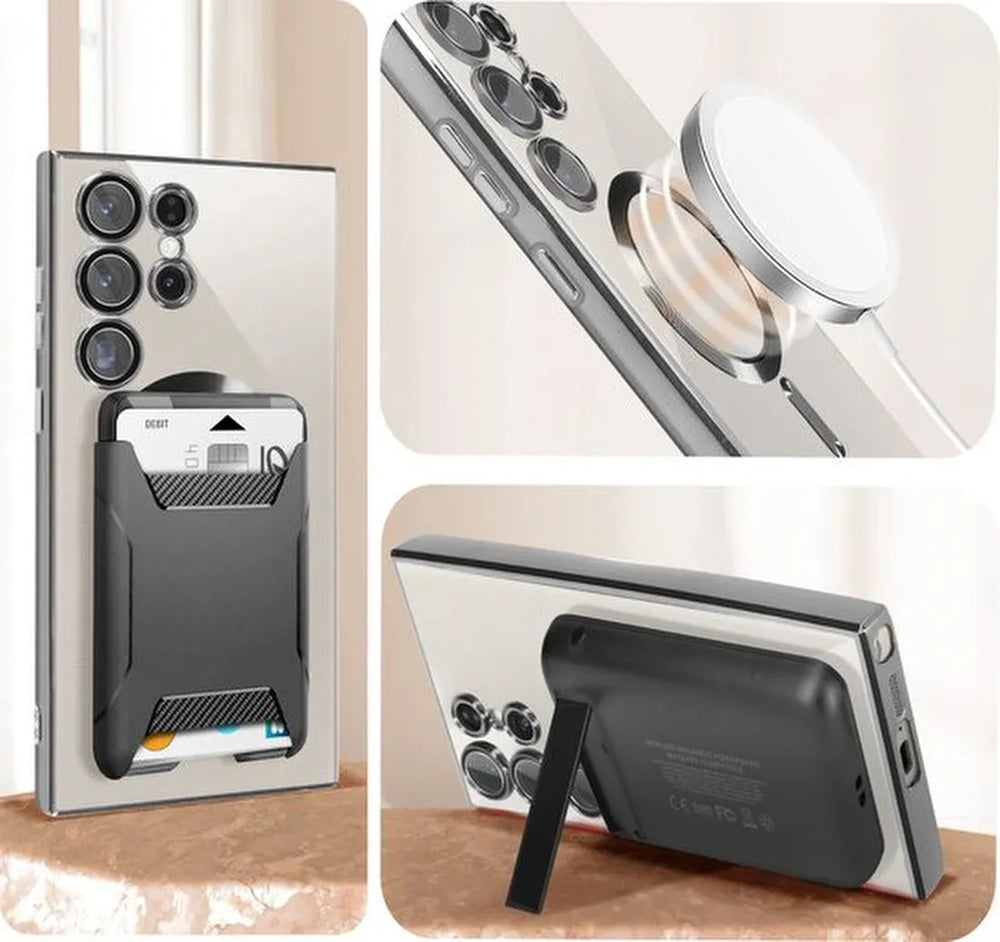Samsung Galaxy S23 Ultra Hoesjes – MagSafe Backcover – Magnetisch – Zilver-Ilumina Benelux