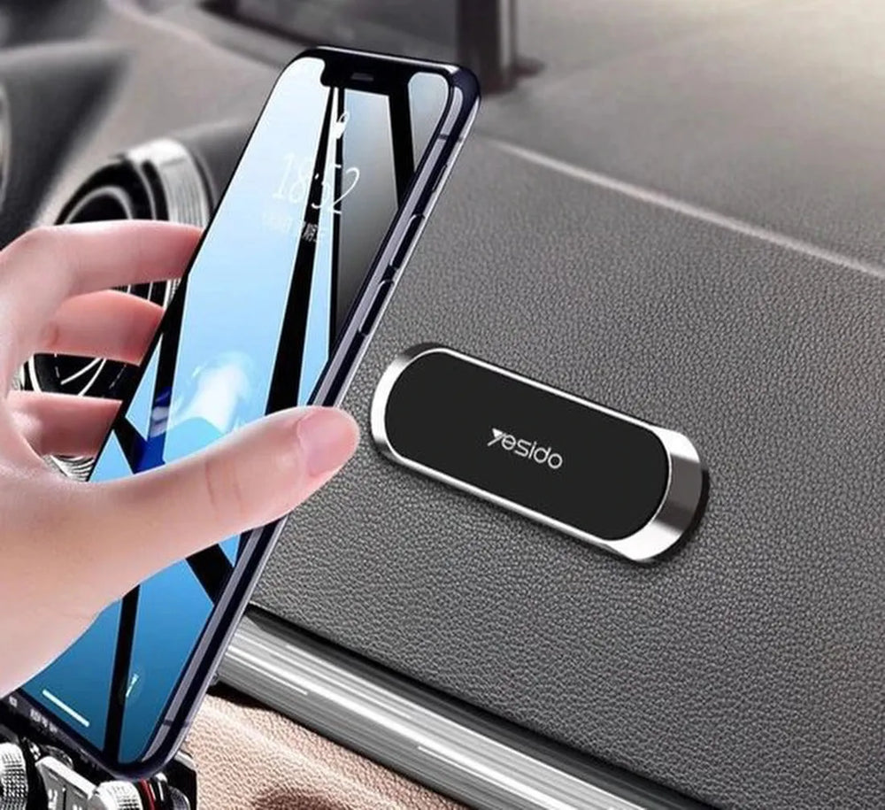 Telefoonhouder auto – Magnetische telefoonhouder – Met metalen plaatje – Dashboard & Ventilatierooster – Zwart-Ilumina Benelux