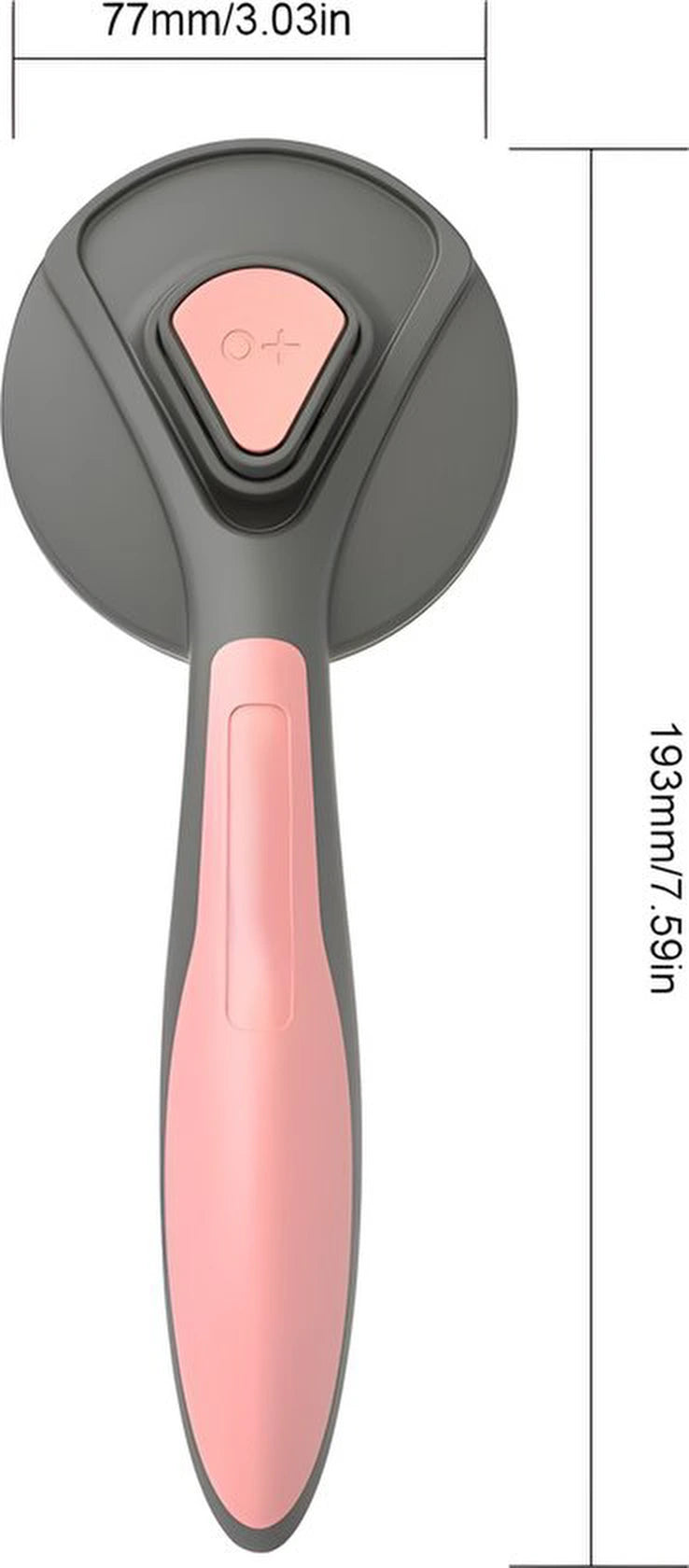 Kattenborstel – Zelfreinigende kattenkam – Massageborstel – 19,3 cm – Grijs