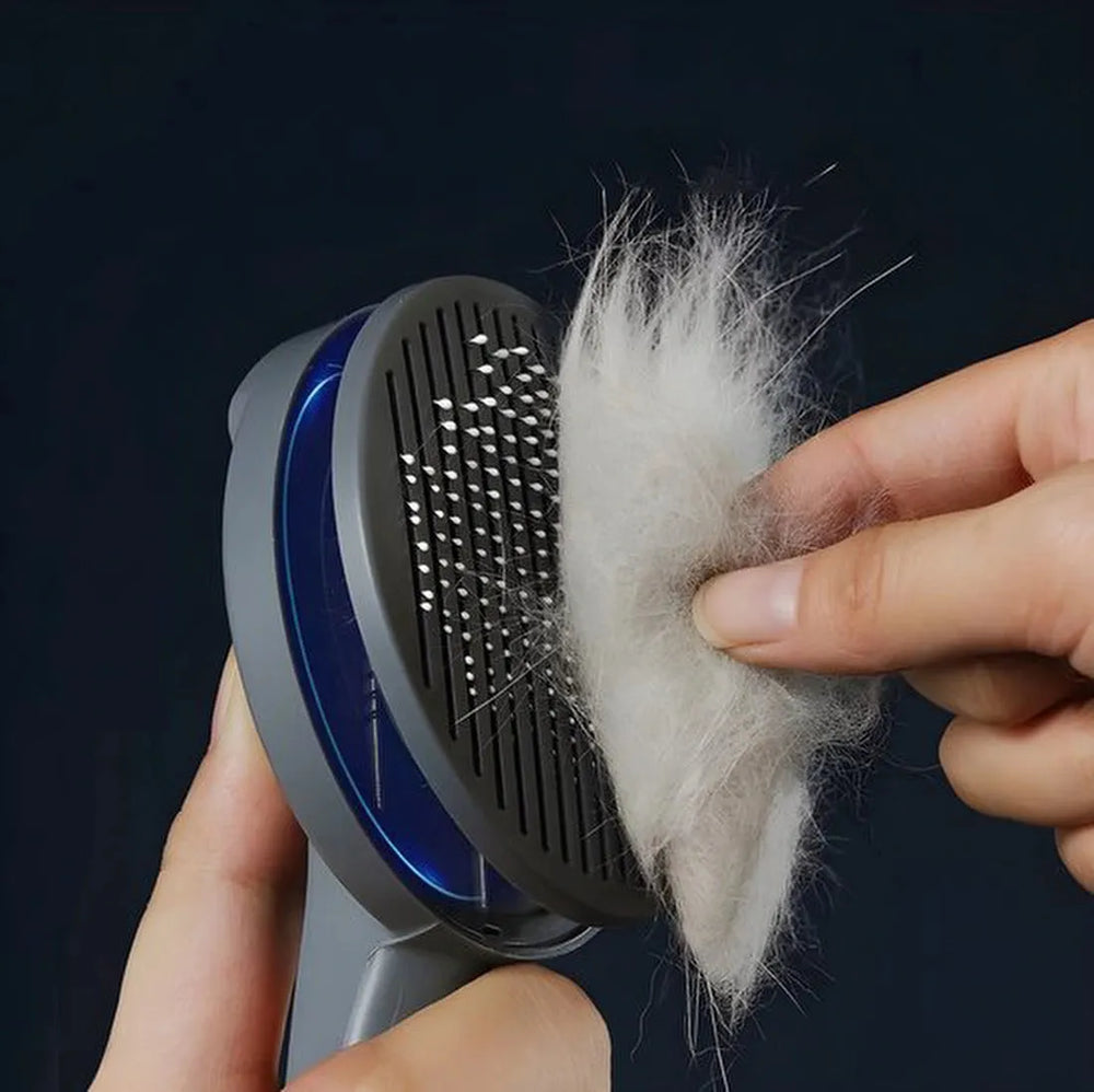 Kattenborstel – Zelfreinigende kattenkam – Massageborstel – 19,3 cm – Groen-Ilumina Benelux