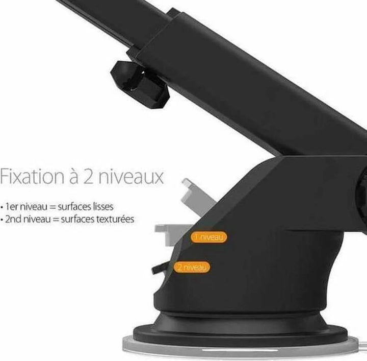 Telefoonhouder auto – Long Neck One Touch Car Mount – Universeel – 360° Draaibaar – Zwart-Ilumina Benelux
