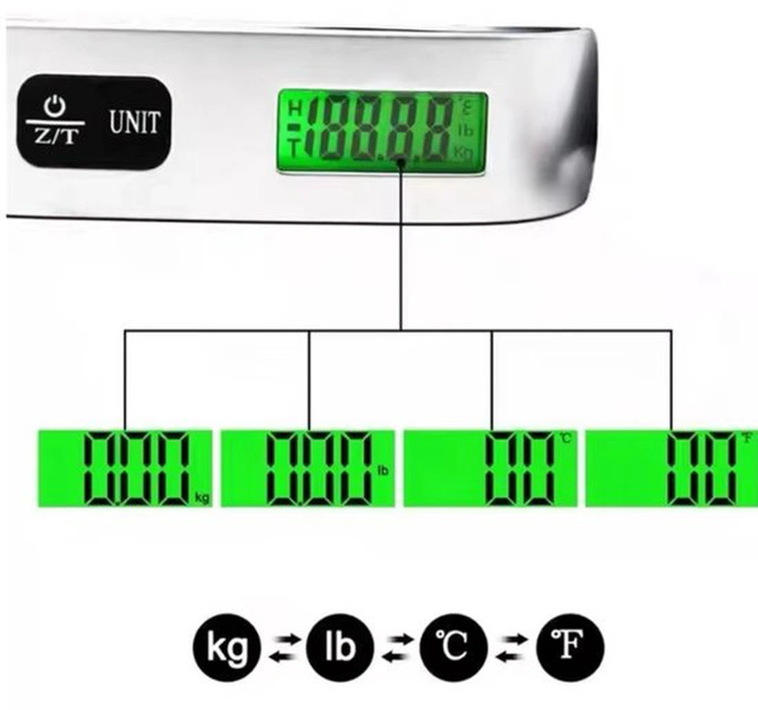 10g-50kg Draagbare Weegschaal Digitale LCD Display Elektronische Bagage Hangende Koffer Reizen Weegt Bagage Tas Gewicht Balans gereedschap