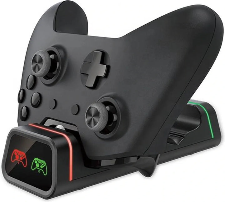 Oplaadstation – Geschikt voor Xbox One/S/X – Dual Controller Dock – LED Indicatie – Zwart-Oplaadstation controllers-Ilumina Benelux