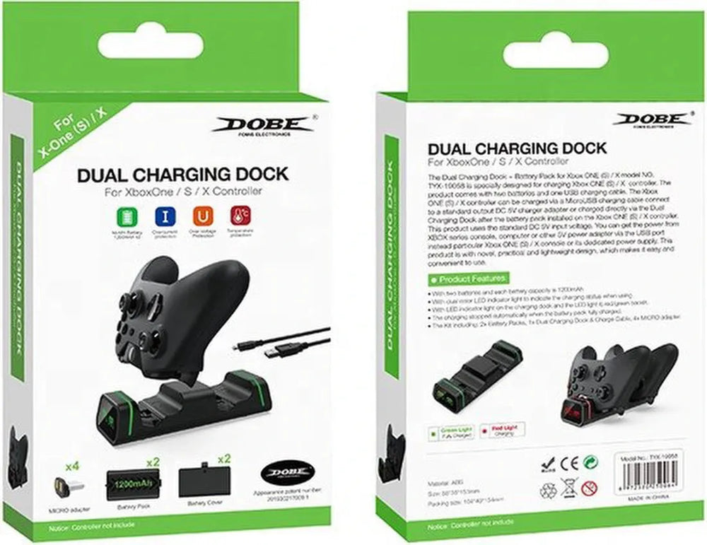 Oplaadstation – Geschikt voor Xbox One/S/X – Dual Controller Dock – LED Indicatie – Zwart-Oplaadstation controllers-Ilumina Benelux