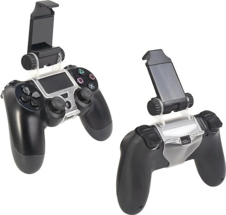 Telefoonhouder – Klem voor PS4 Controller – Geschikt voor Smartphone – Transparant-Ilumina Benelux