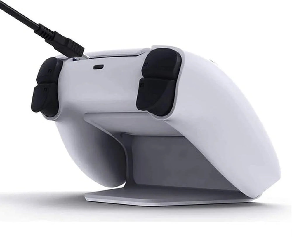 Controller Oplader – Geschikt voor PlayStation 5 – Oplaadstation met Houder – Inclusief Oplaadkabel – Wit-Ilumina Benelux