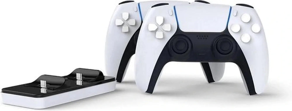 PS5 Oplaadstation – Docking Station voor 2 Controllers – LED Laadindicator – USB Voeding – Zwart-Spelconsolelader-Ilumina Benelux