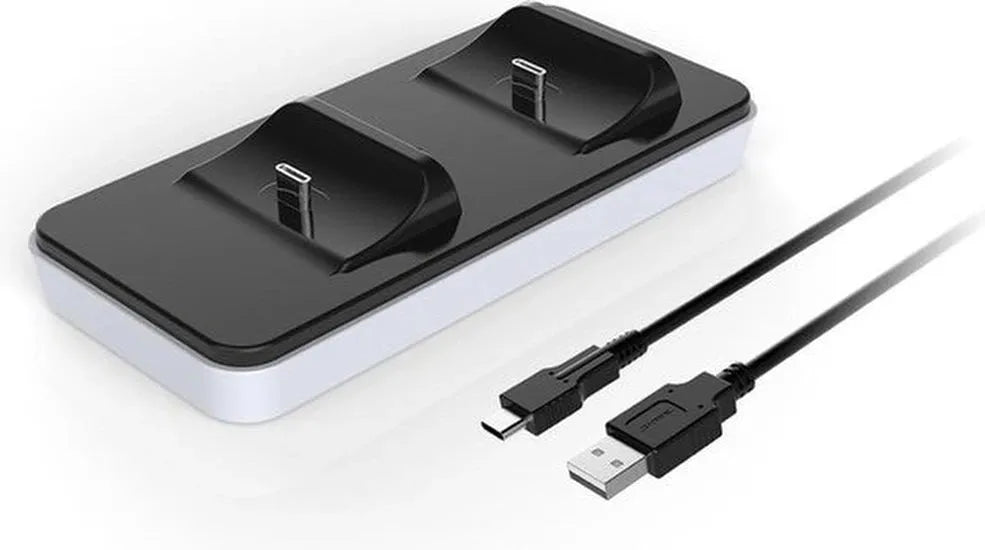 PS5 Controller Oplaadstation – Dual Charger Dock – Geschikt voor PlayStation 5 – LED Indicator-Oplaadstation controllers-Ilumina Benelux