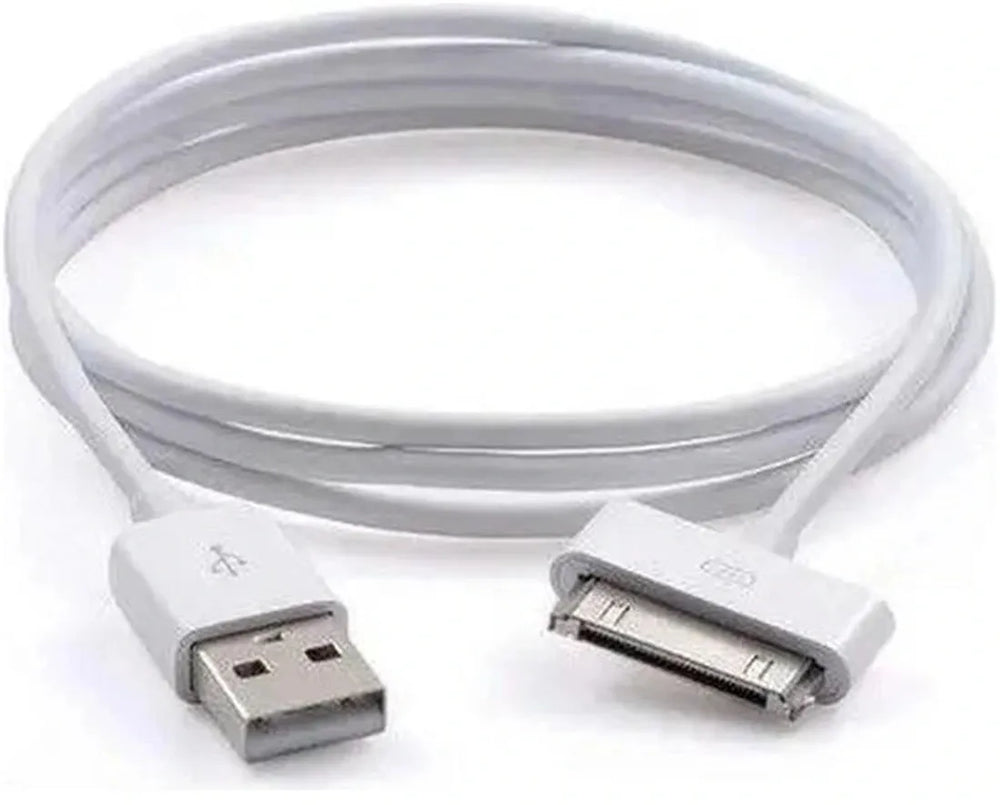 30-Pin USB Oplaadkabel – Geschikt voor iPhone 4/4s & iPad 2/3/4 – 1 Meter – Wit-USB-Kabels-Ilumina Benelux