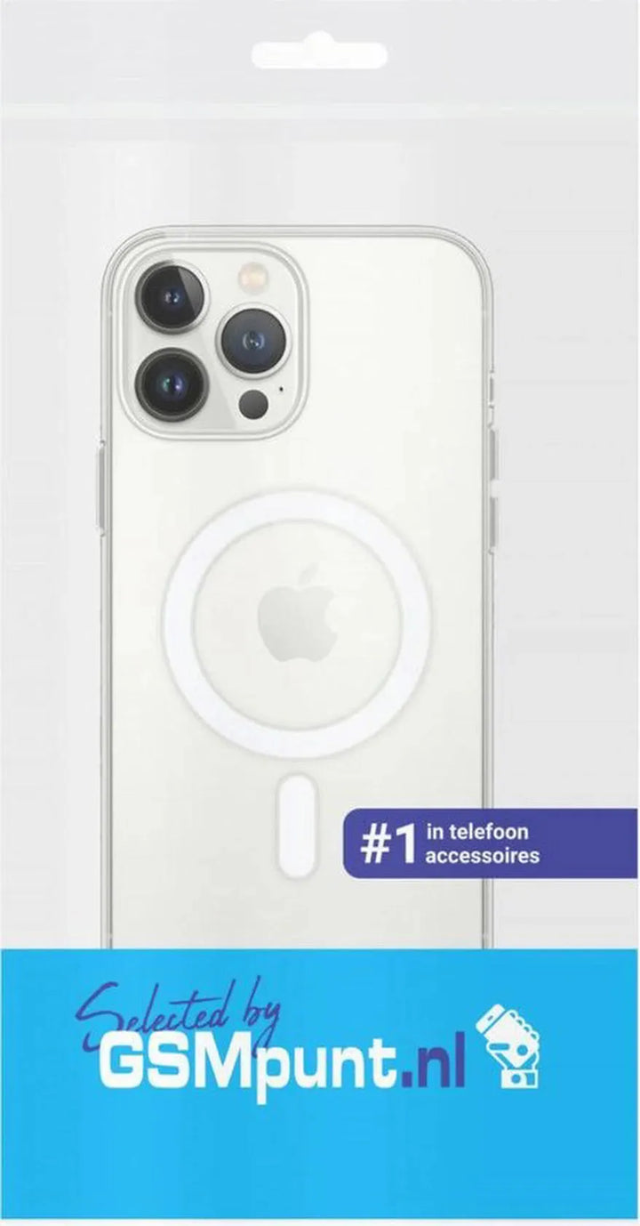 iPhone 13 Pro Max Hoesjes – Ultra Dun TPU Backcover – MagSafe Magnetische Ring – Draadloos Opladen – Transparant-Ilumina Benelux