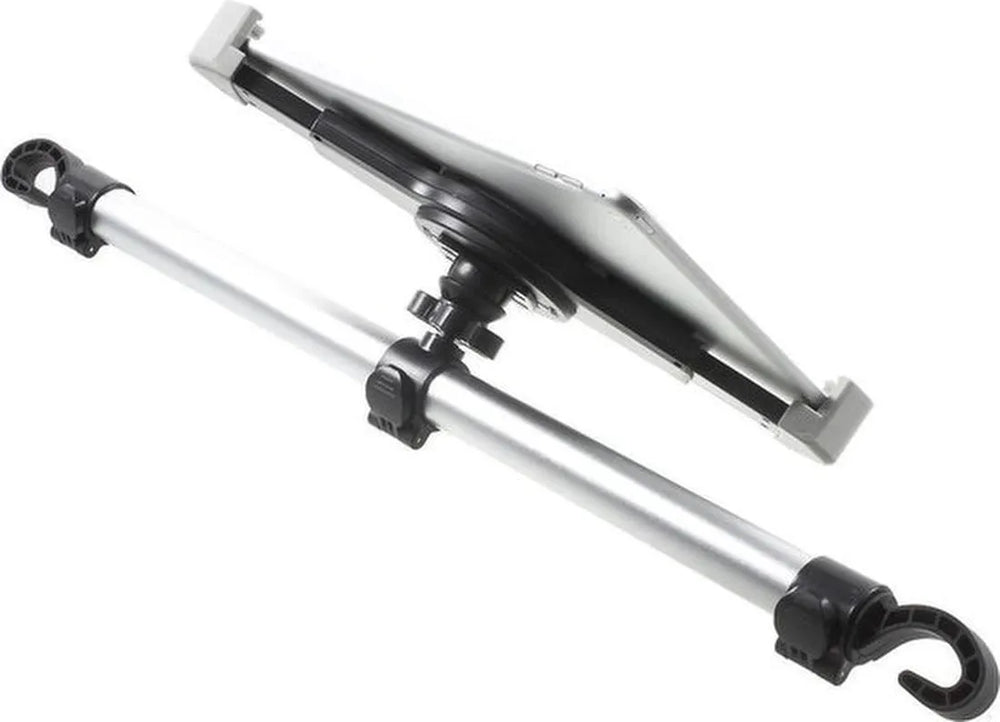 Tablethouder auto – Universeel hoofdsteunklem – 360° draaibaar – Aluminium – Zwart-Tablethouder-Ilumina Benelux