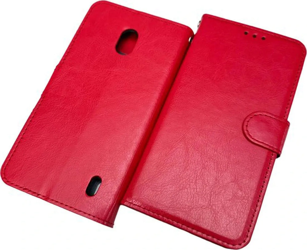 Nokia 2.2 Hoesjes – Bookcase Portemonnee Hoes – Pasjeshouder – Magneetsluiting – Rood-Ilumina Benelux