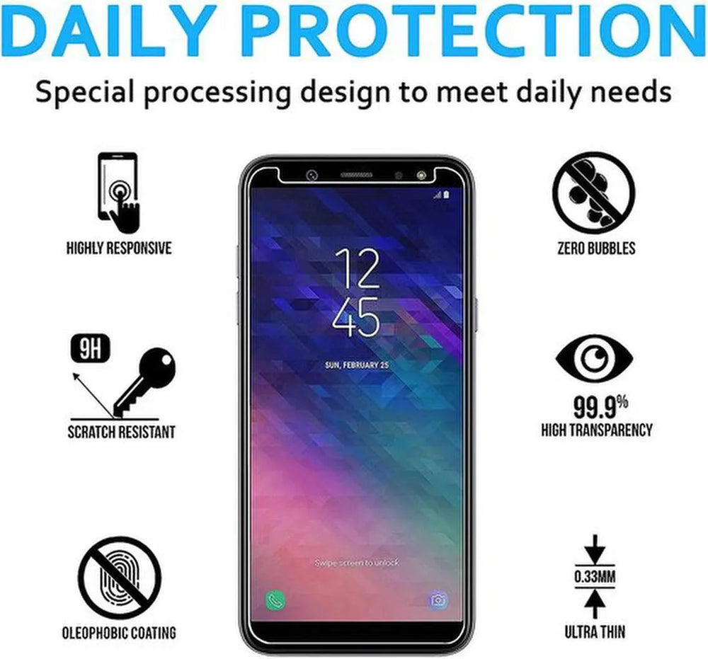 Samsung Galaxy A6 2018 Hoesjes – Portemonnee Hoes – Magneetsluiting – 2x Gehard Glas Screenprotector – Goud-Ilumina Benelux