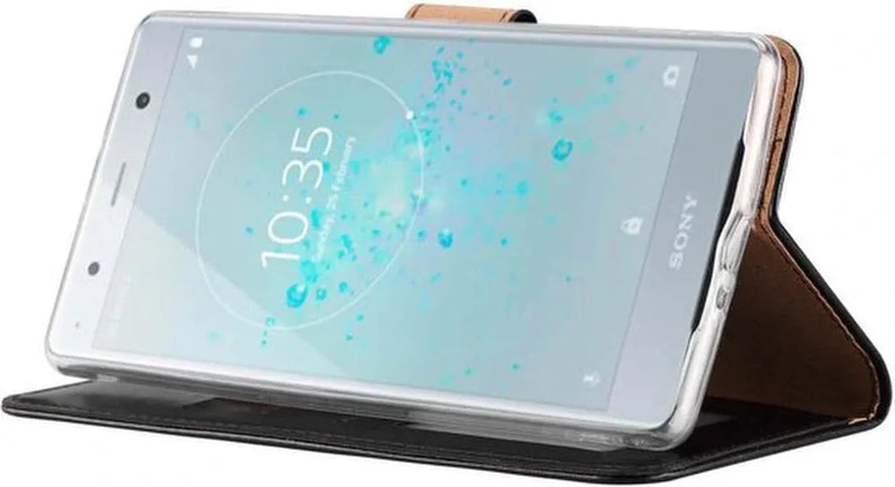 Sony Xperia XZ2 Premium Hoesjes – Portemonnee Hoes – Pasjeshouder – Magneetsluiting – Zwart-Ilumina Benelux