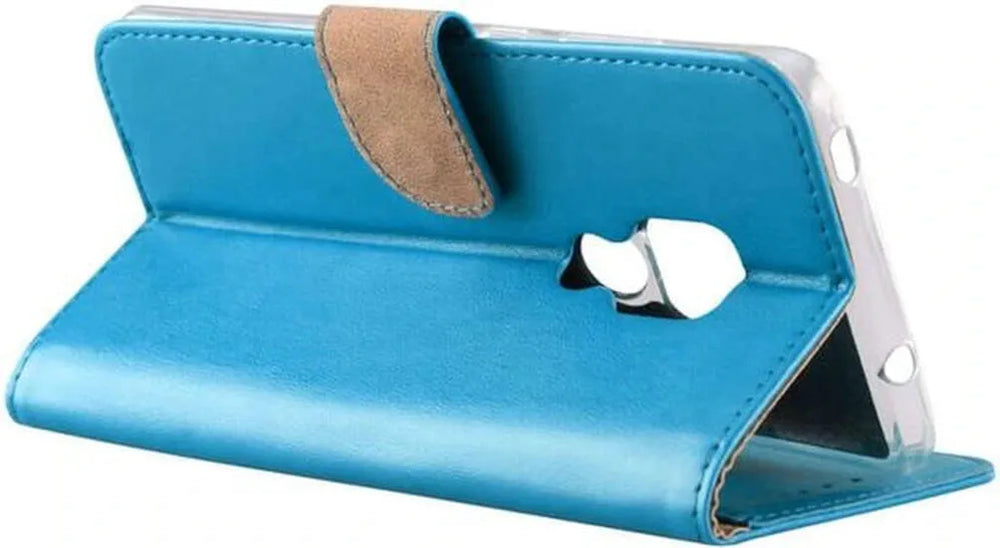 Huawei Mate 20 Pro Hoesjes – Bookcase Portemonnee Hoes – Pasjeshouder – Magneetsluiting – Turquoise-Ilumina Benelux