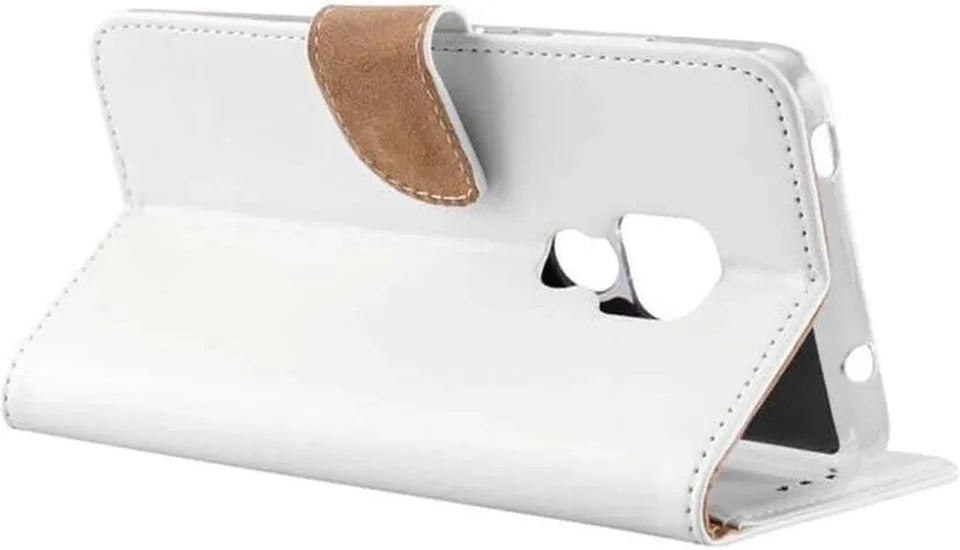 Huawei Mate 20 Pro Hoesjes – Bookcase Portemonnee Hoes – Pasjeshouder – Magneetsluiting – Wit-Ilumina Benelux