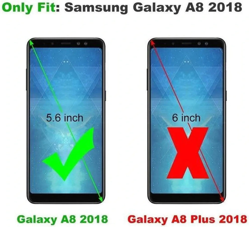 Samsung Galaxy A8 2018 Hoesjes – Portemonnee Hoes – Pasjeshouder – 2x Gehard Glas Screenprotector – Turquoise-Ilumina Benelux
