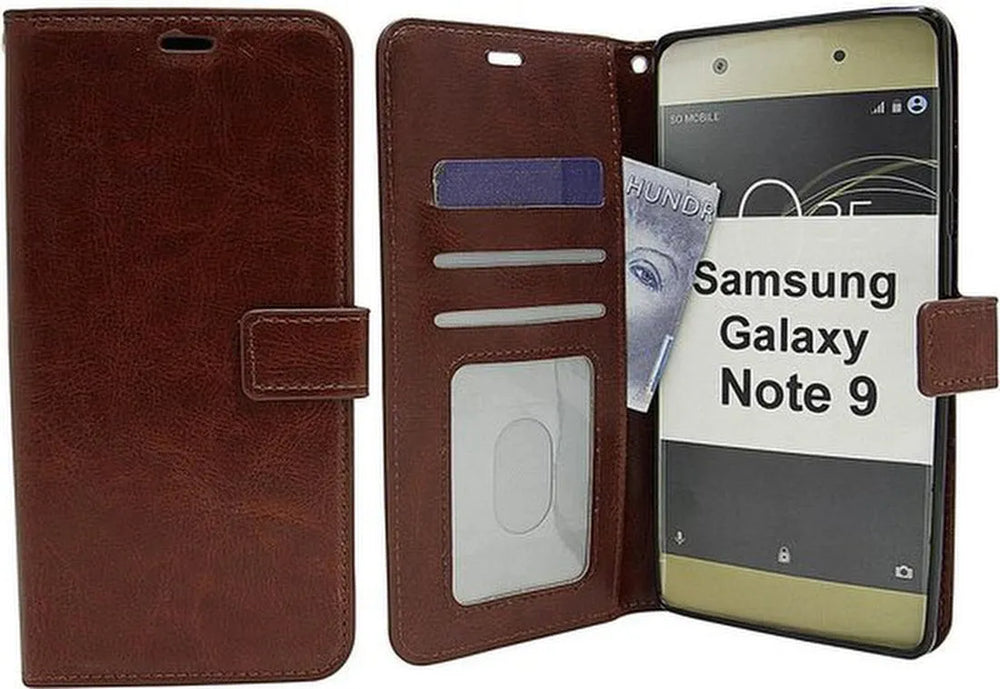 Samsung Galaxy Note 9 Hoesjes – Bookcase Portemonnee Hoes – Pasjeshouder – Magneetsluiting – Bruin-Ilumina Benelux